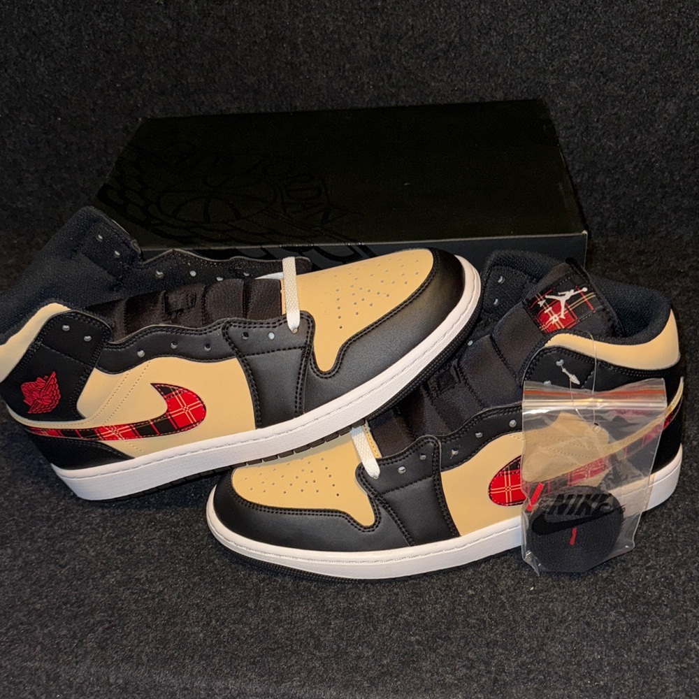 Nike Air Jordan 1 Mid Tartan Swoosh (BRAND NEW)